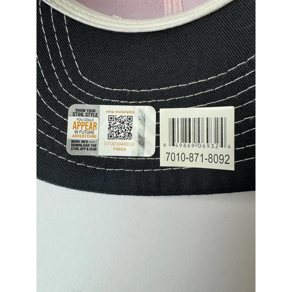 STIHL Hat Lot of 2 Black Orange Mesh Trucker Snapback Adjustable Baseball Caps